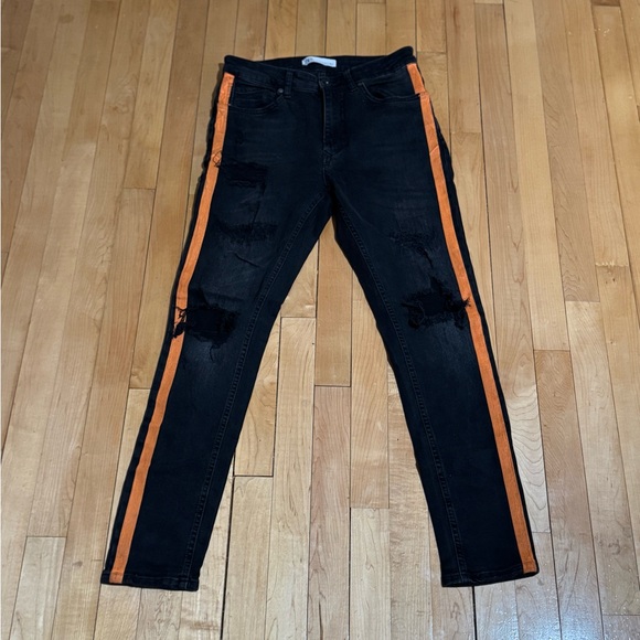 Zara Stylish Black and Orange Men's Jeans - Picture 1 of 2